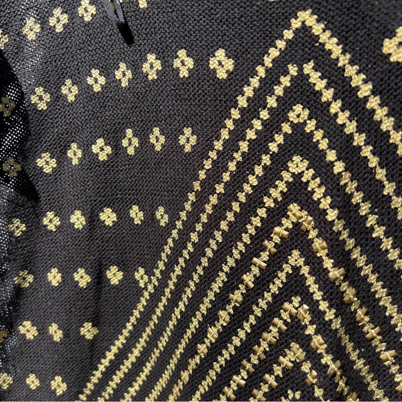 Amazing free people black and gold gauzy beach coverup - Picture 3 of 5